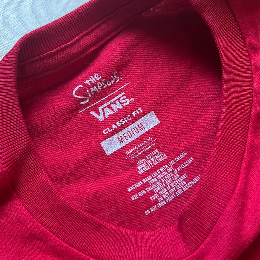 Great Condition - Collectible - Vans x The Simpsons “El Barto” Red Long-sleeve T - Picture 3 of 8